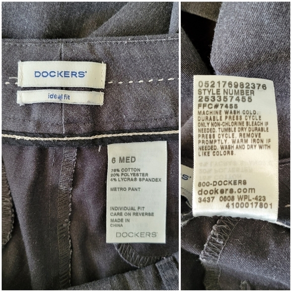 Dockers Ideal Fit Metro Pants Bootcut Mid-Rise Trousers Dress Pants Size 6 Gray - Picture 3 of 7